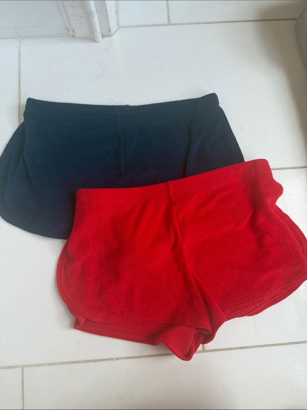 wild fable Red and Navy terry cloth shorts
